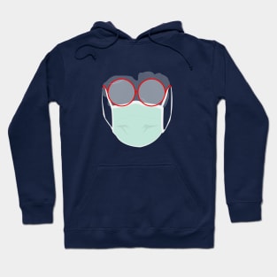 foggy glasses, face mask Hoodie